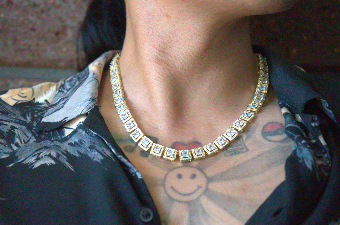 Solid Gold Trace and Cube Chain | Maya Magal London