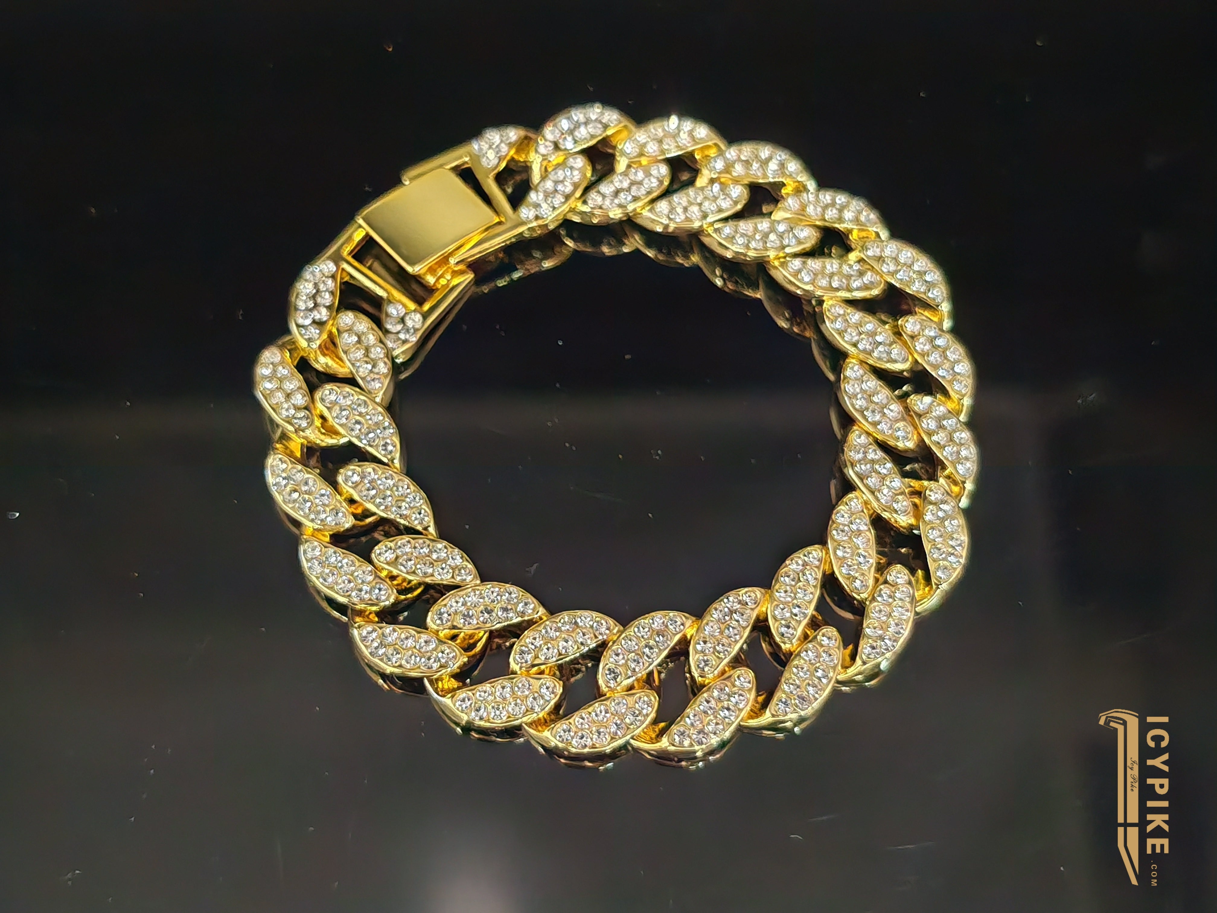 15mm Gold Plated Cuban Link Bracelet - {{ cuban link}} Bracelet