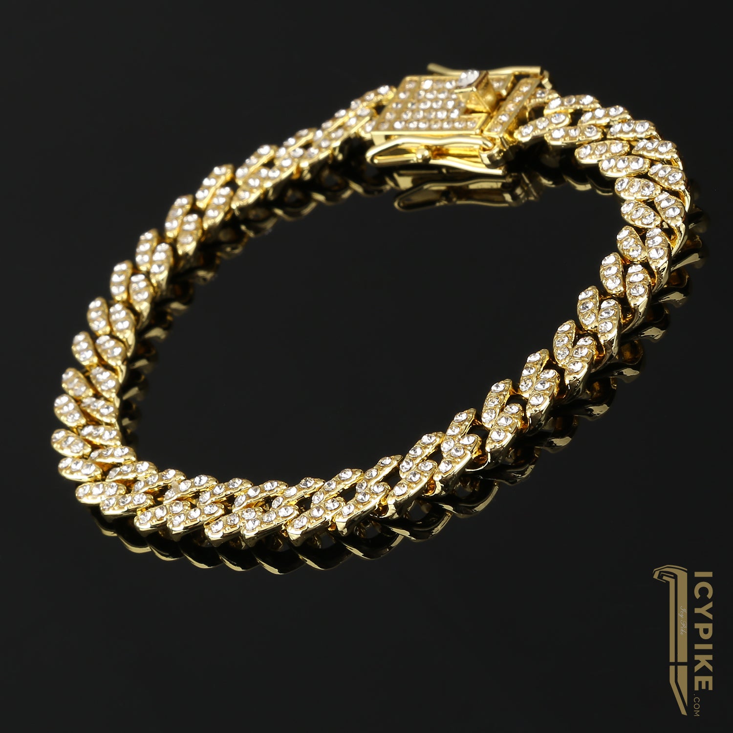 Cuban link bracelet gold on sale plated