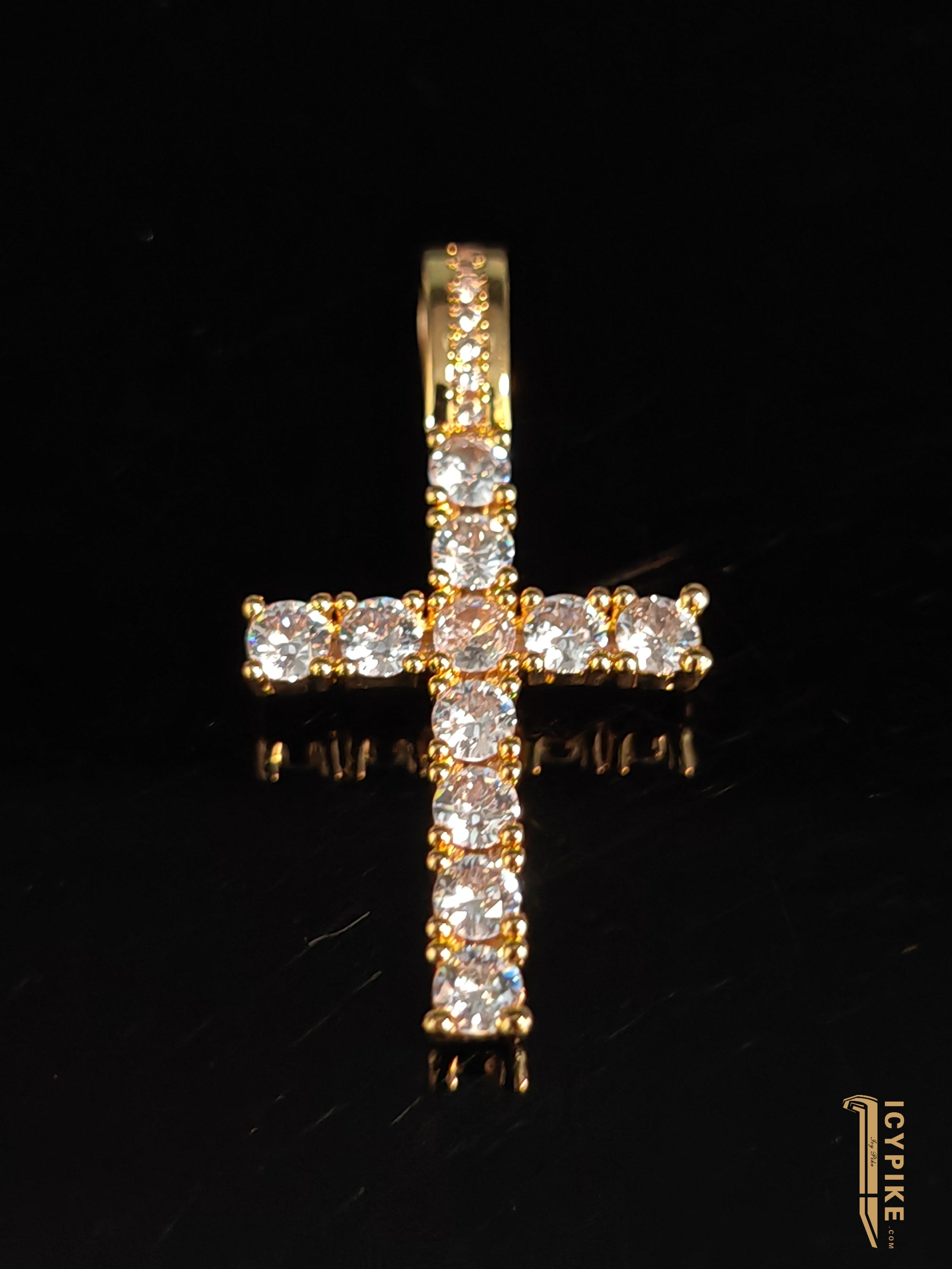 18K Gold Plated Cross Pendant - {{ cuban link}} Pendant