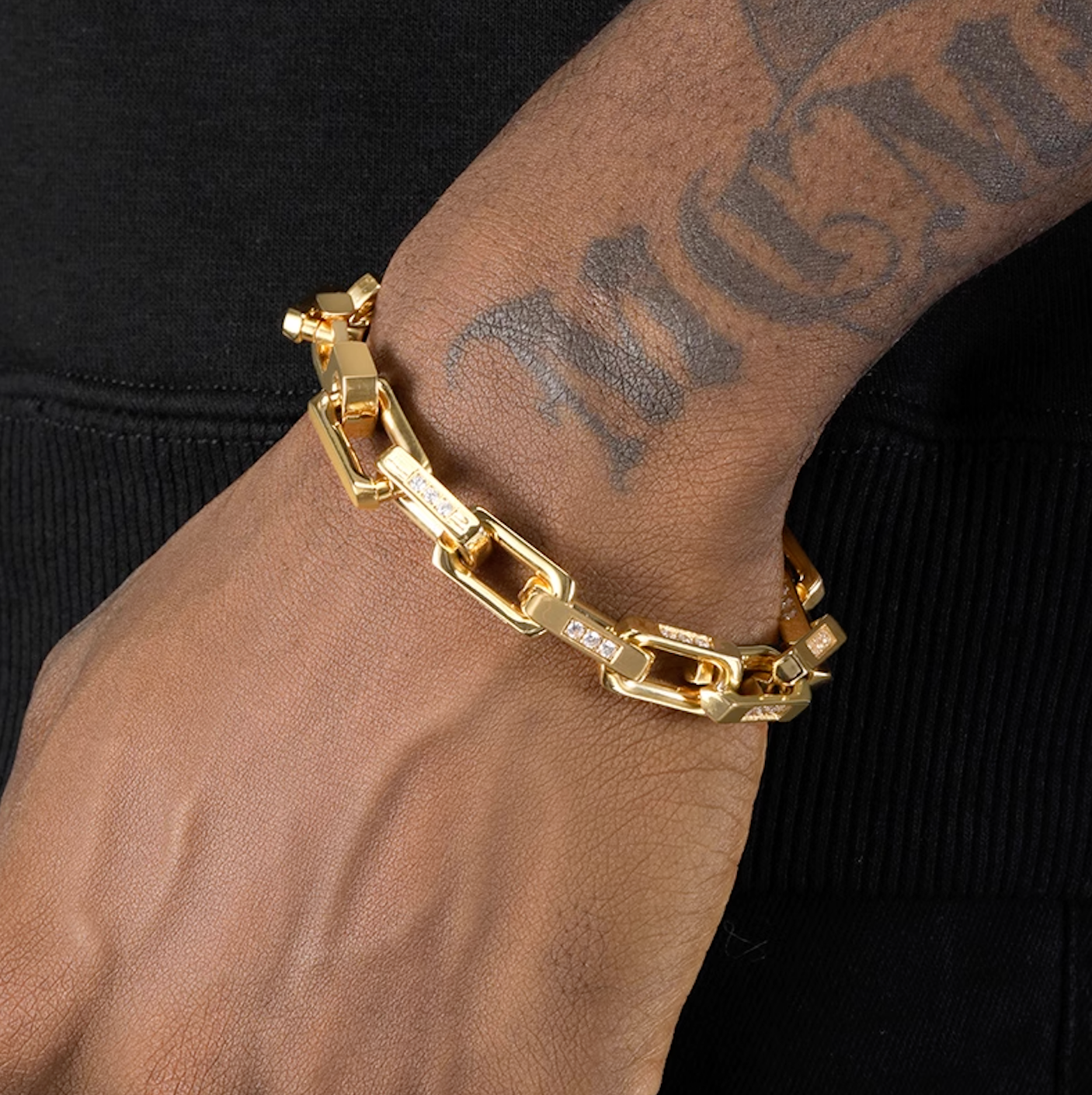 18k Gold Box Bracelet